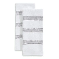 2-Piece Zig Zag Cotton-Blend Tea Towels Set