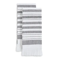 2-Piece Stripe Cotton-Blend Tea Towels Set