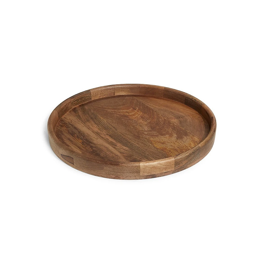 Carson Round Mango Wood Tray