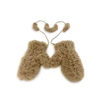 Bunny Hop Faux-Fur String Mittens