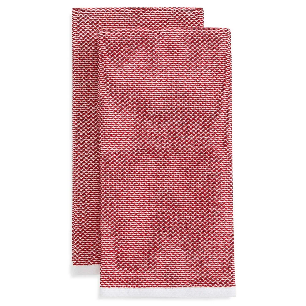 Classic Kitchen 2-Piece Cotton Tea Towel Set