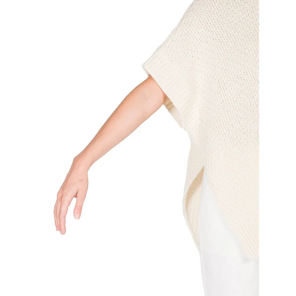 Cashmere Bias Maxi Piquet Asymmetric Sweater