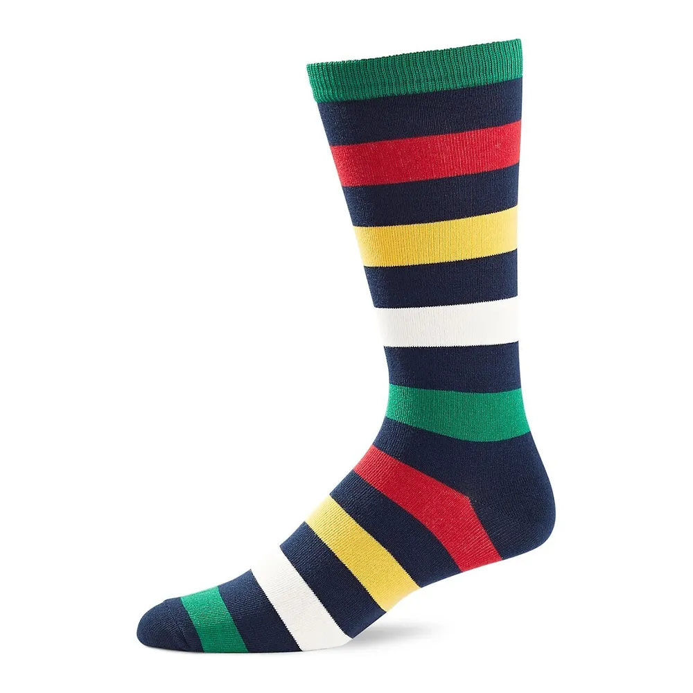 Men's Multistripe Crew Socks