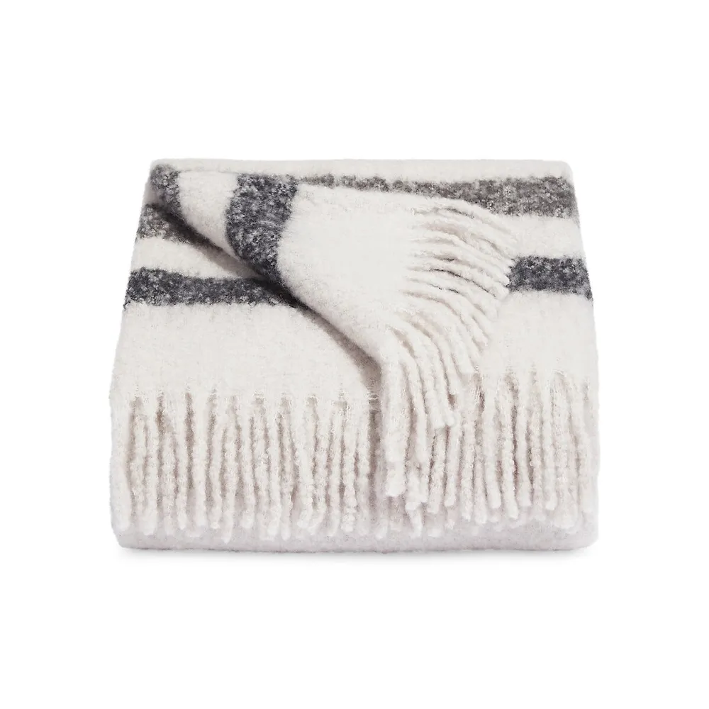 Perfect All Season Classic Sterling Stripe Throw Blanket