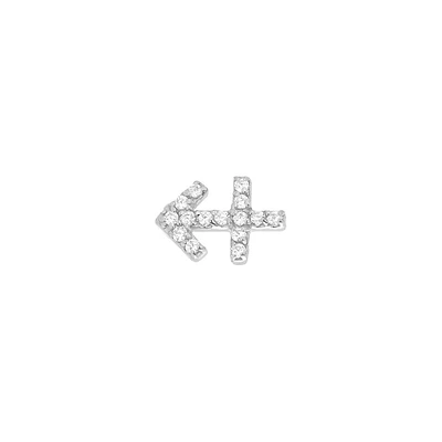 Celestial 14K White Gold CT. T.W Diamond Single Zodiac Earring