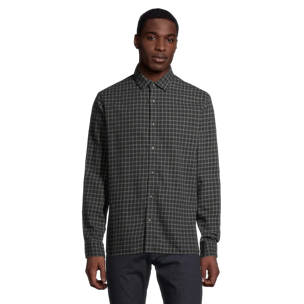 dark brown flannel
