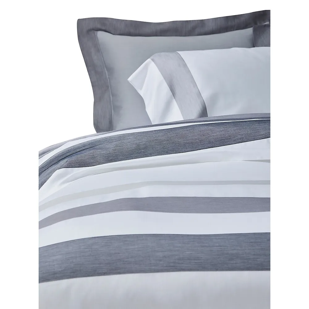 Sterling Stripe Sateen 3-Piece Duvet Cover Set