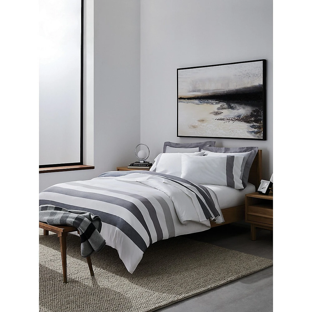 Sterling Stripe Sateen 3-Piece Duvet Cover Set