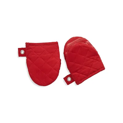 Classic Kitchen 2-Piece Mini Mitts With Silicone Dip