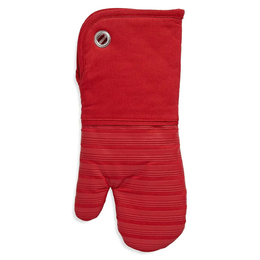 Classic Kitchen Oven Mitt With Silicone Dip