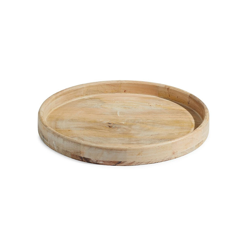 Mango Wood Carson Wood Round Tray