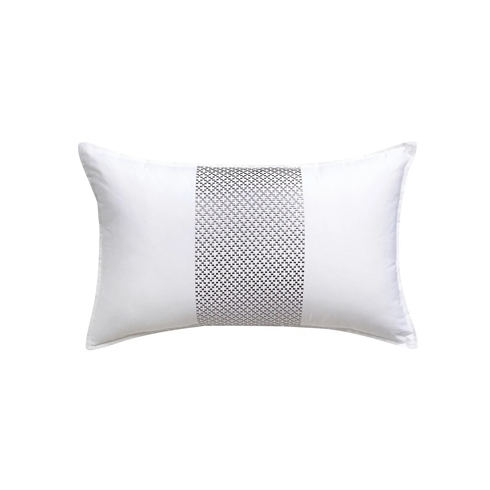 Coussin rectangulaire en coton 400 fils Rhodes White