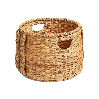 Large Braided Hyacinth Basket