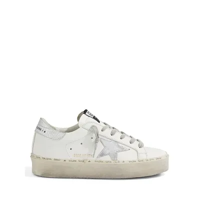 Women's High Star Plain Leather Sneakers
