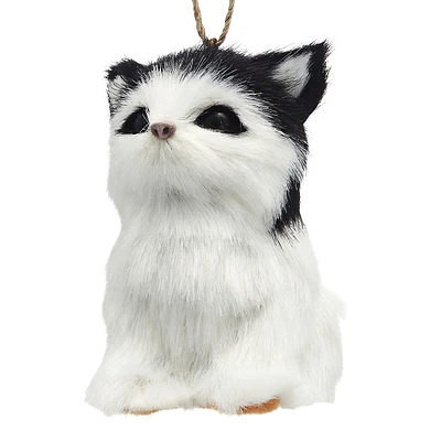 Faux Fur Cat Ornament