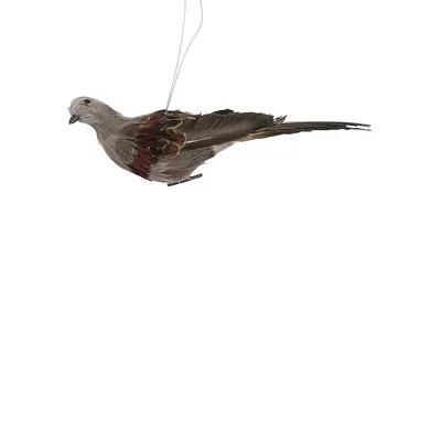 Long Feathered Bird Clip Ornament