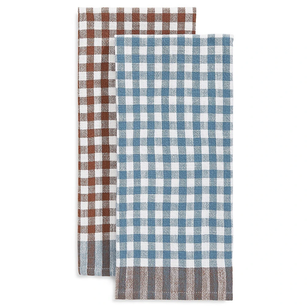 Gingham Cotton 2-Piece Tea Towel Set