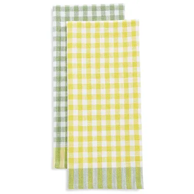 Gingham 2-Piece Cotton Tea Towel Set