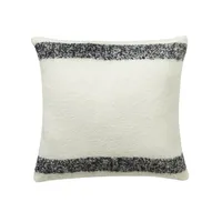 All Season Snow White Wool-Blend Cushion