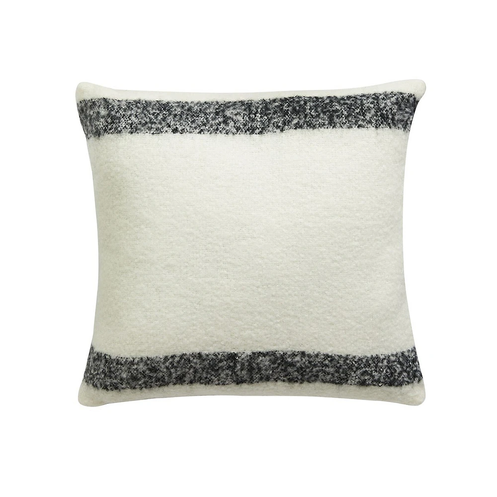 All-Season Snow White Wool-Blend Cushion