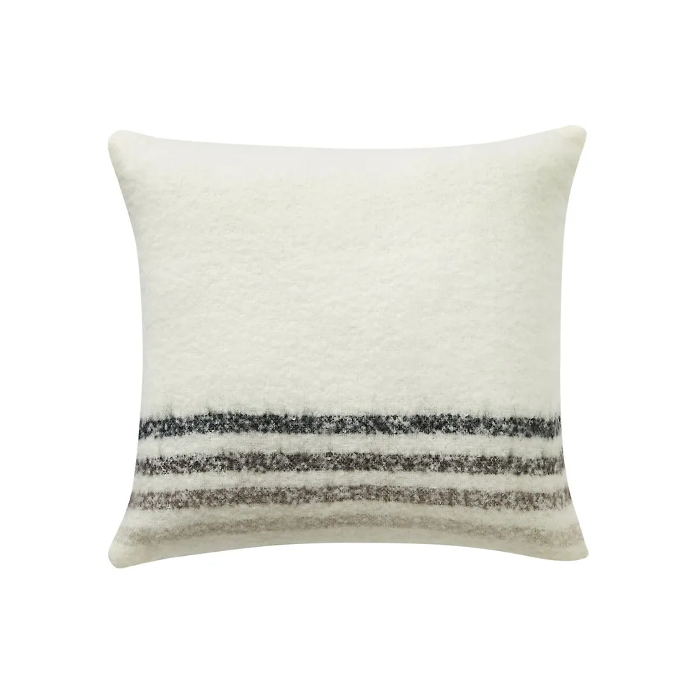 All Season Sterling Stripe Wool-Blend Cushion