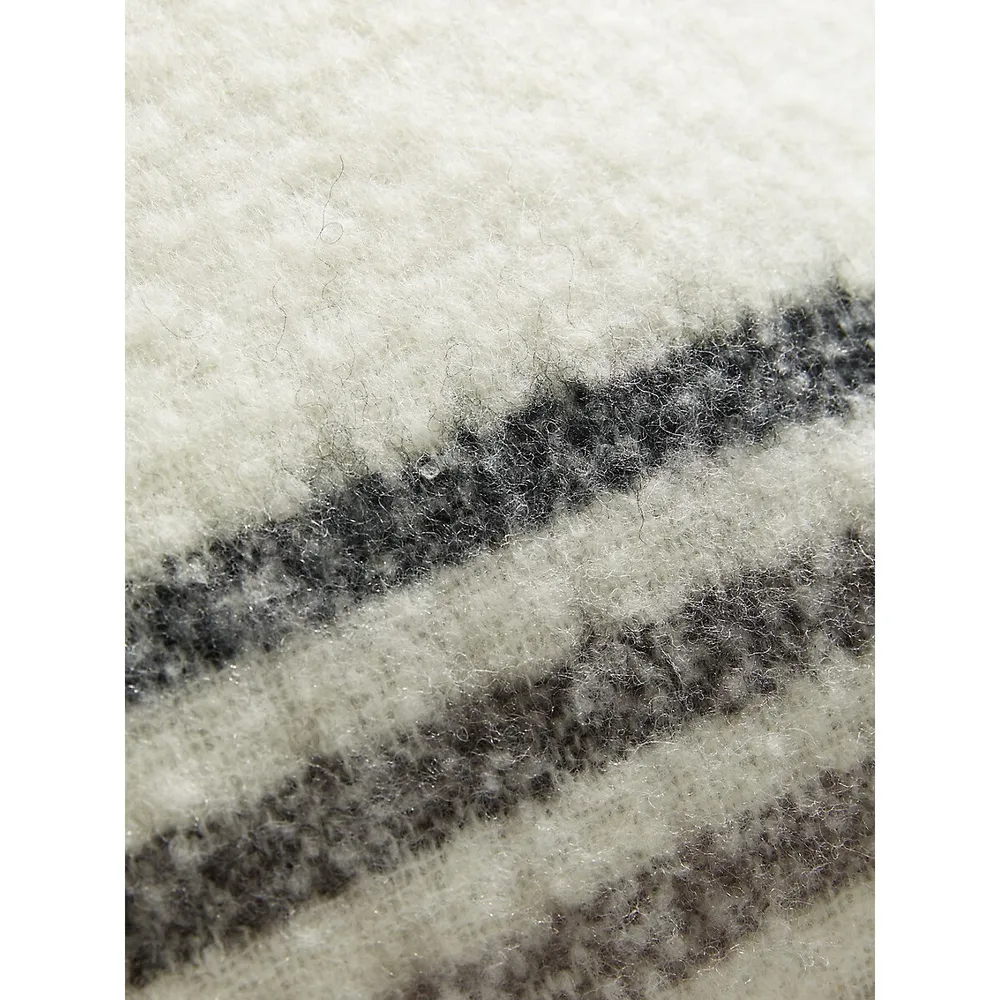 All Season Sterling Stripe Wool-Blend Cushion