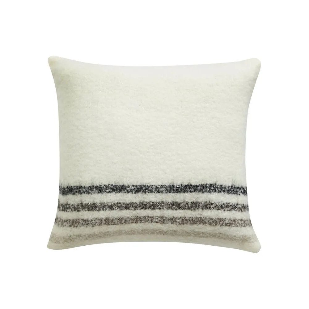 All Season Sterling Stripe Wool-Blend Cushion