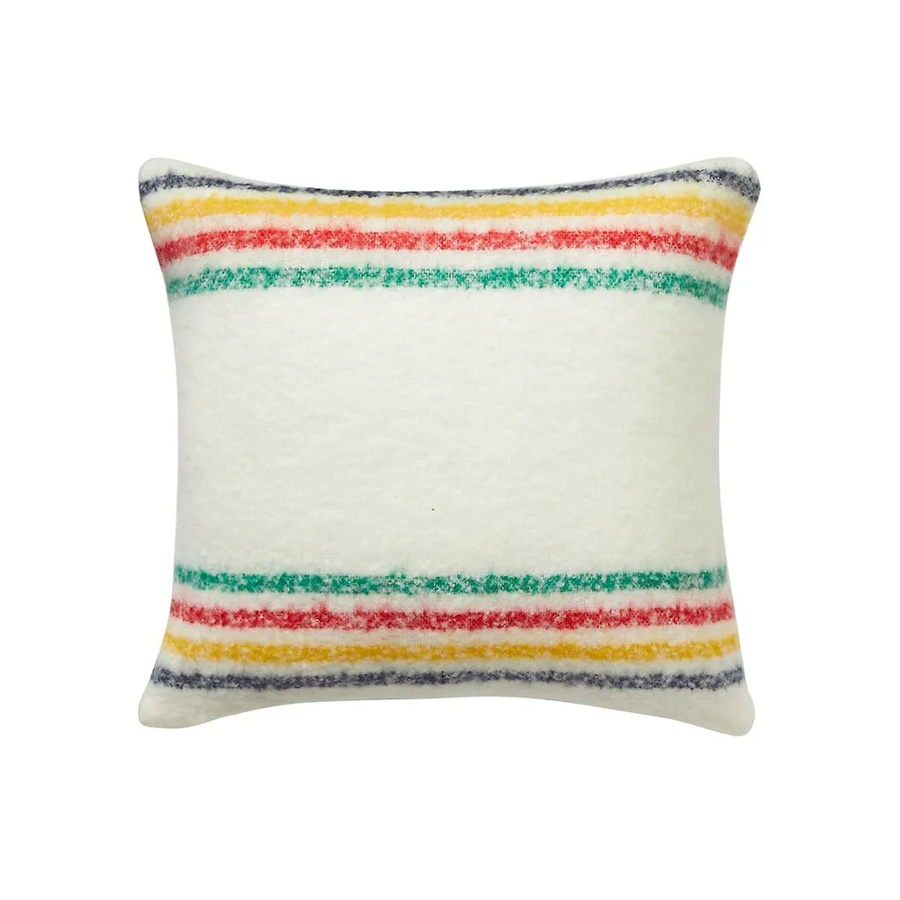 All Season Multistripe Wool-Blend Cushion