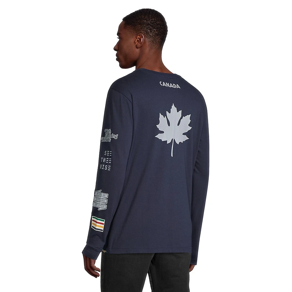 Unisex Organic Cotton Long-Sleeve Canada T-Shirt