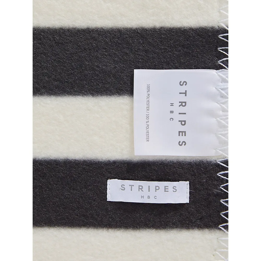 Sterling Stripe Polar Fleece Throw