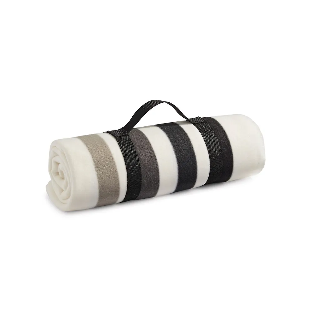 Sterling Stripe Polar Fleece Throw