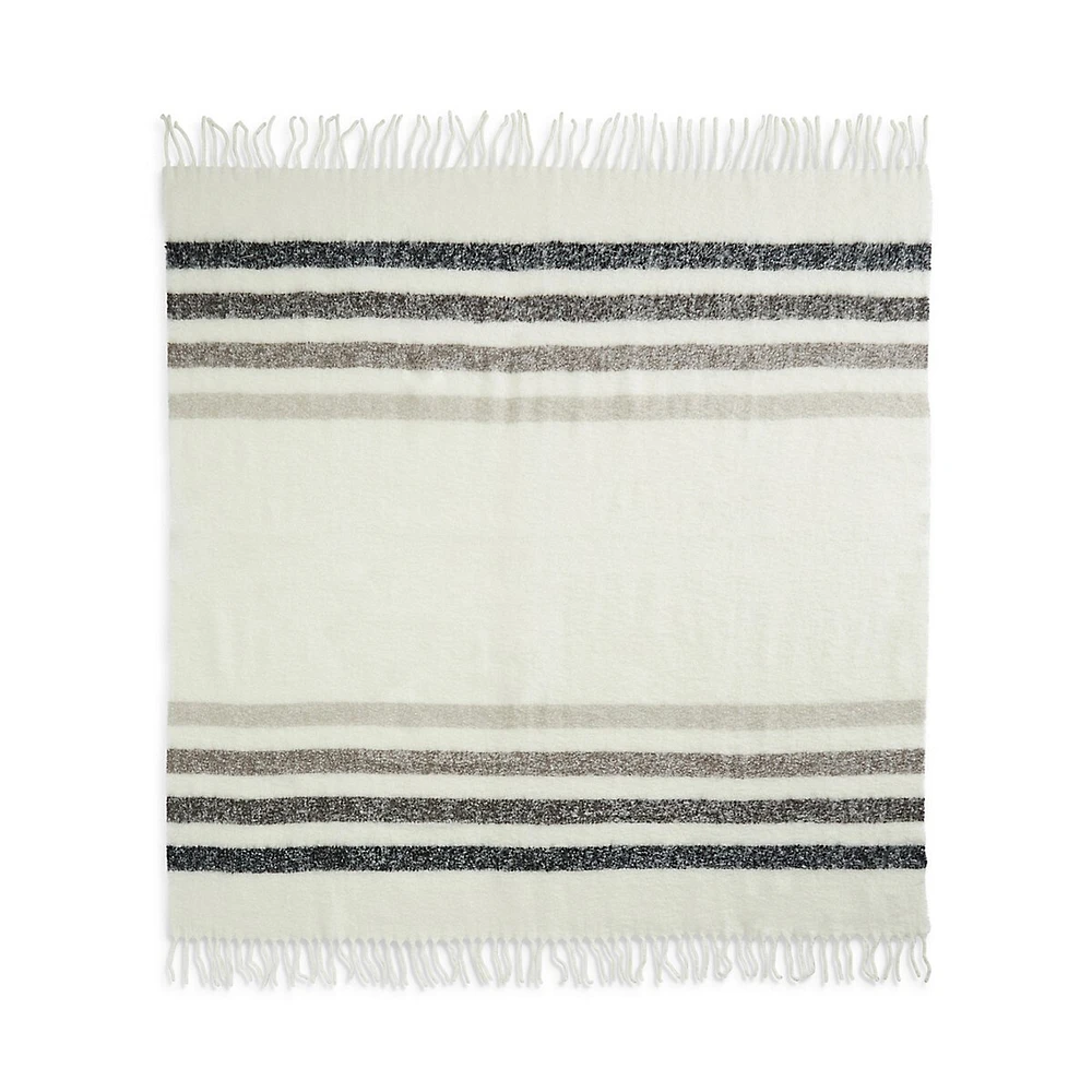 Sterling Stripe Fuzzy All-Season Throw