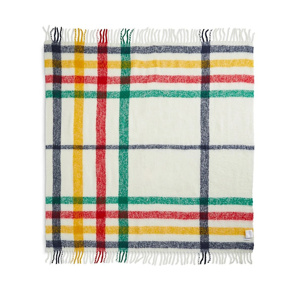 Multstripe Tartan Fuzzy All-Season Throw