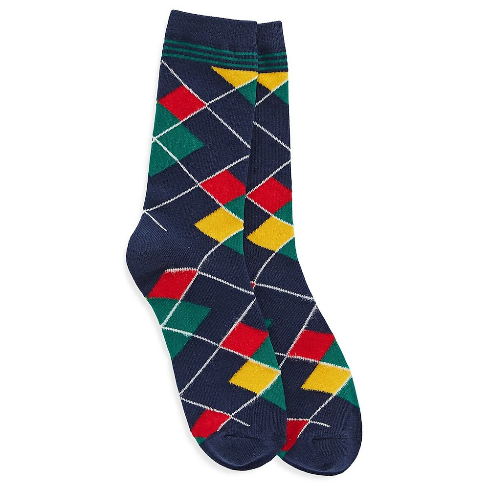 Chaussettes unisexes à motif argyle