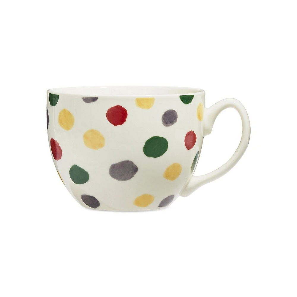 Tasse à petit-déjeuner à pois