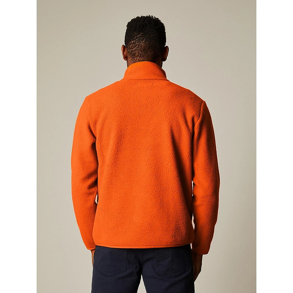 Fleece Snap Mockneck Pullover