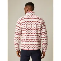 Printed Fleece Snap Mockneck Pullover