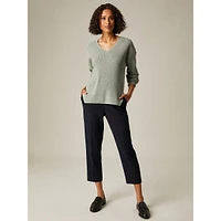 Angle Hem V-Neck Sweater