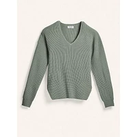 Angle Hem V-Neck Sweater