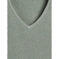 Angle Hem V-Neck Sweater