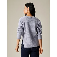 Angle Hem V-Neck Sweater