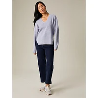 Angle Hem V-Neck Sweater