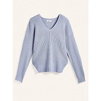 Angle Hem V-Neck Sweater