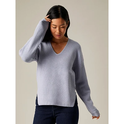 Angle Hem V-Neck Sweater