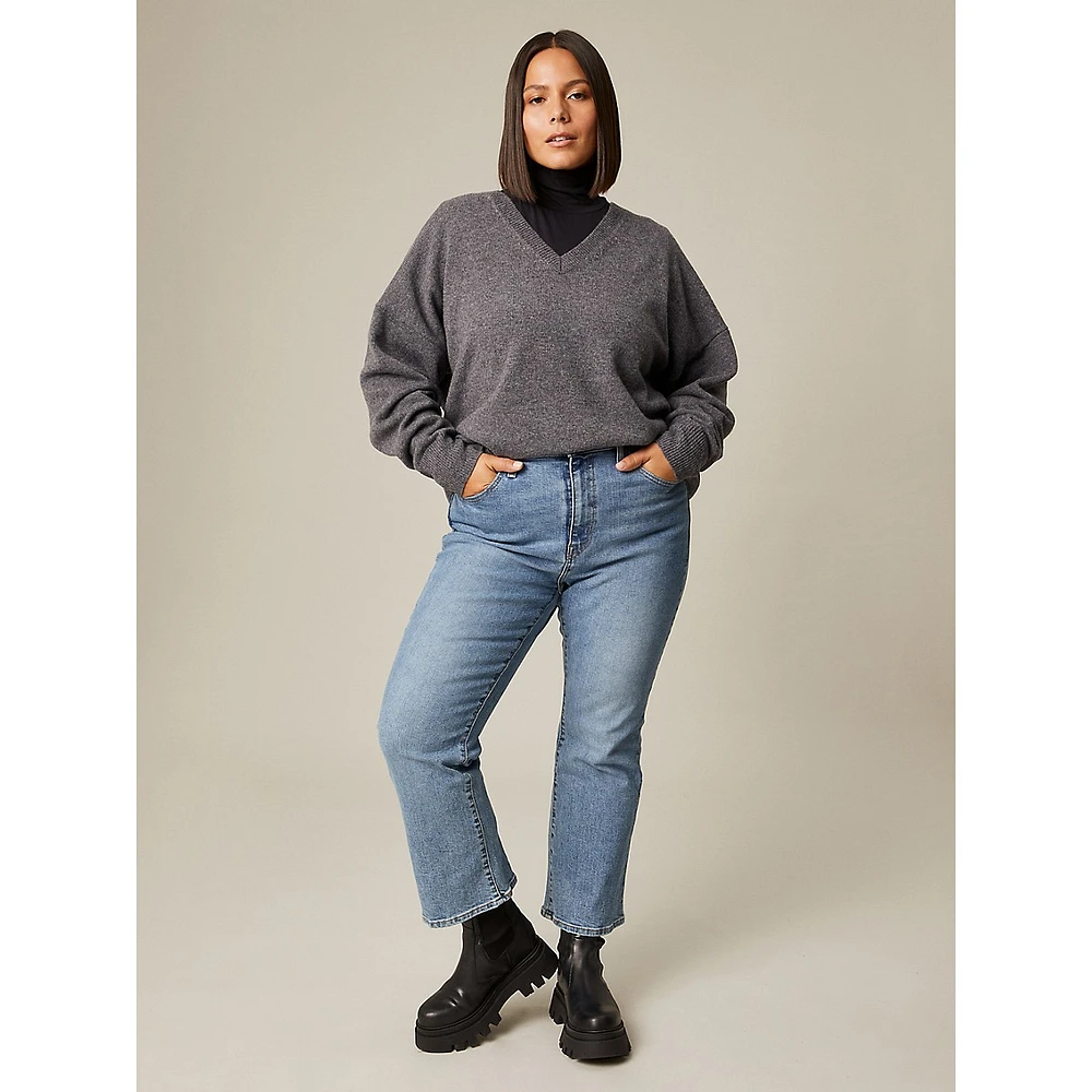 Plus Drop Shoulder Sweater