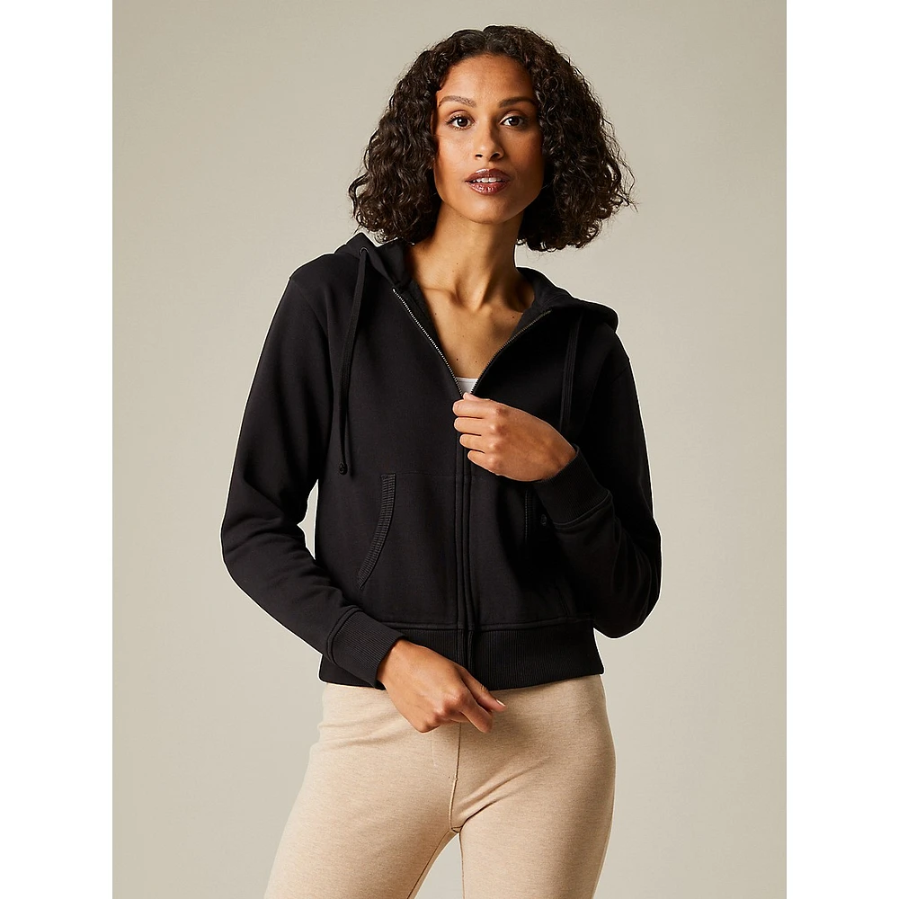 Cropped Full Zip Hoodie