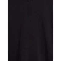 Plus Organic Cotton Long-Sleeve V-Neck Top