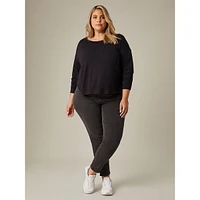 Plus Relaxed Curved Hem Top