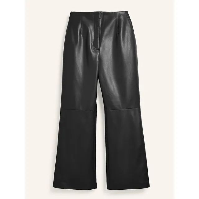Lipsy Chloe Faux Leather Flared Jeans