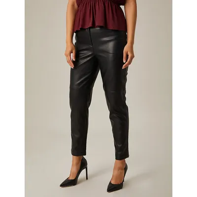 Extra High-Waisted Faux Leather Pants